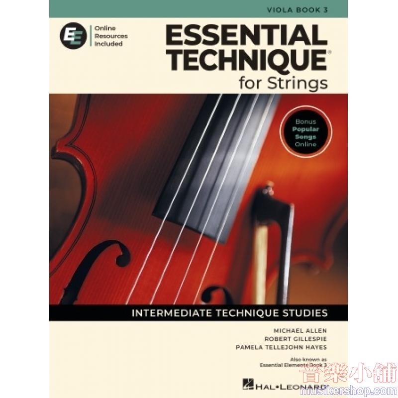Essential Technique for Strings – Viola Book 3 wit...