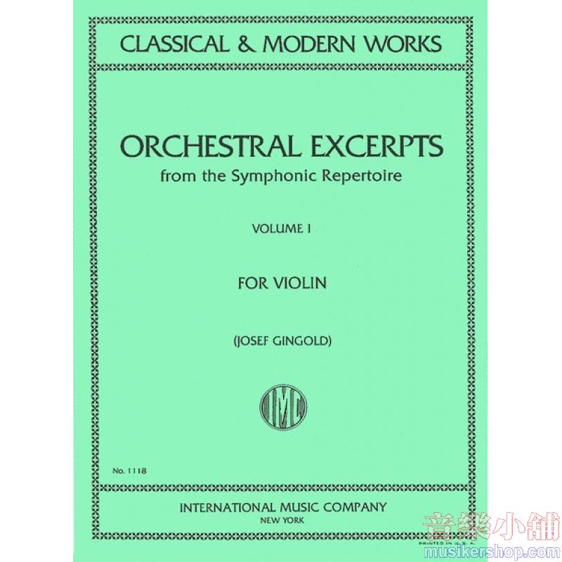 Orchestral Excerpts from the Symphonic Repertoire - Volume 1