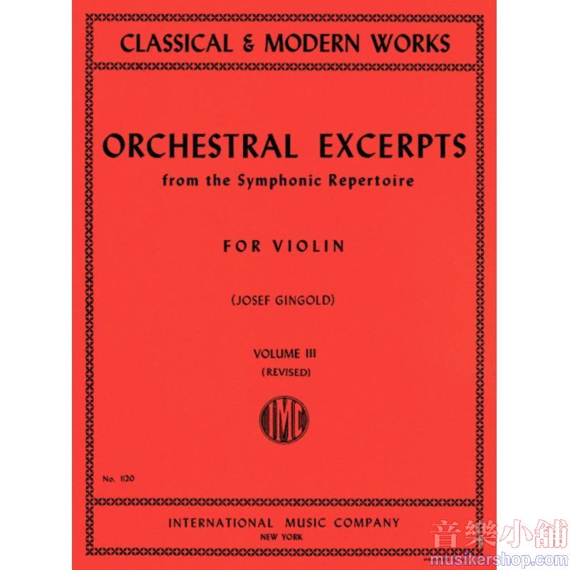 Orchestral Excerpts from the Symphonic Repertoire - Volume 3