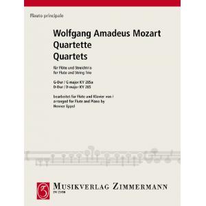 Mozart : Quartets G major KV 285a and D major KV 285 for Flute and Piano (Piano Reduction)