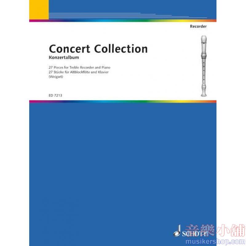 Johannes Weigart : Concert Collection for Treble Recorder and Piano