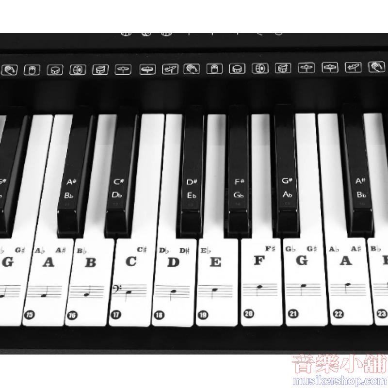 黑白款-鋼琴鍵盤音符標Music Note