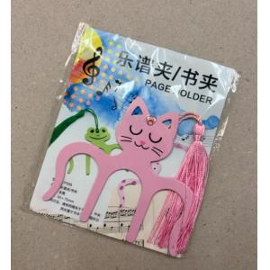 M型譜夾(鐵製)-粉紅貓
