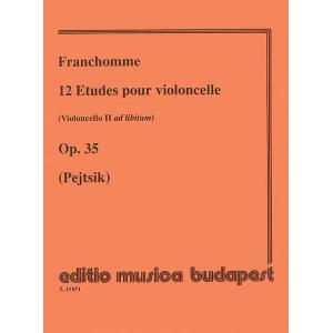 Franchomme : 12 Etudes, Op. 35 (with Cello II ad libitum) Cello Solo or Cello Duet